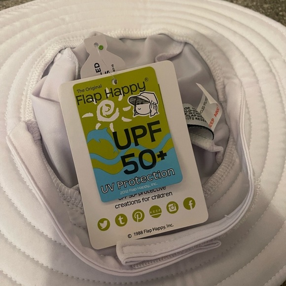NWT The Original Flap Happy Hat UPF 50+ white - Picture 2 of 7